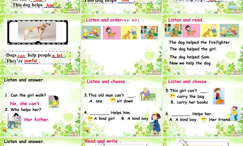 外研版小学英语课件-7Unit 2 This little girl can’t walk.ppt