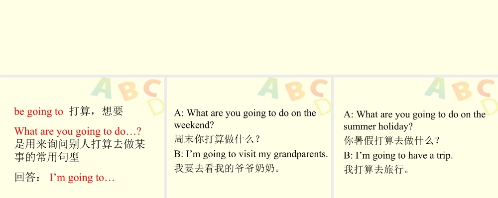 外研版小学英语课件-be going to.ppt