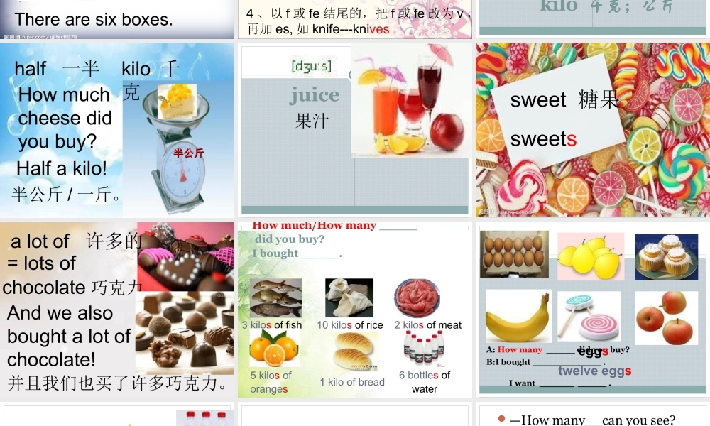 外研版小学英语课件-M2U2 How much cheese did you buy？课件.ppt