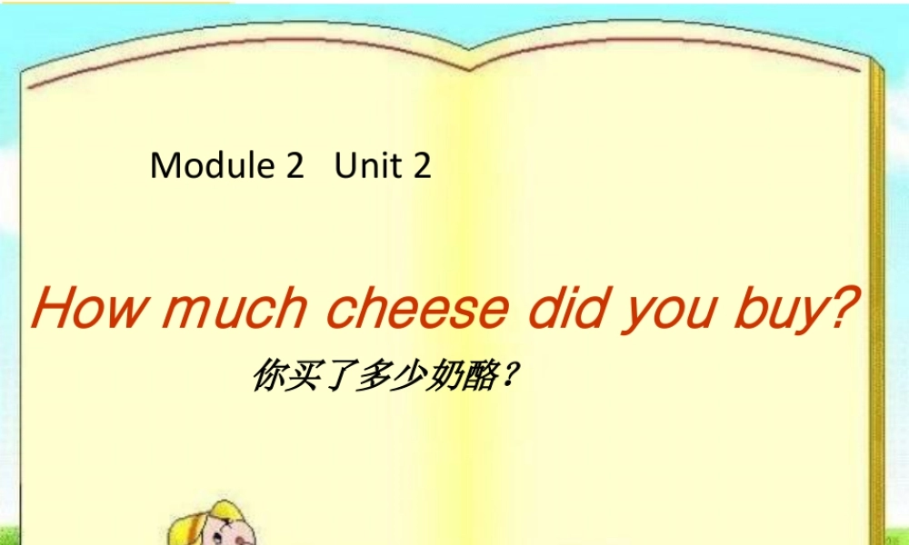 外研版小学英语课件-M2U2How much cheese did you buy？PPT课件.ppt
