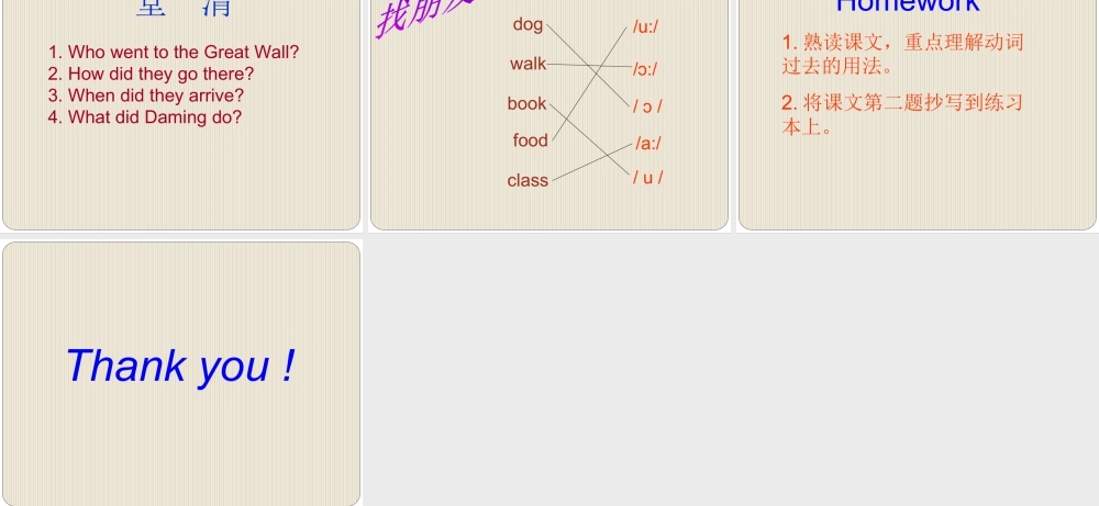 外研版小学英语课件-M3U2 Daming took a photo of his father. 课件.ppt