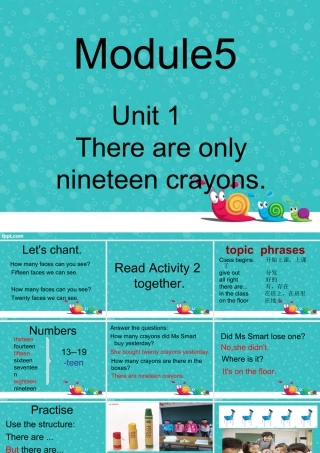外研版小学英语课件-M5U1 There are only nineteen crayons.课件.ppt