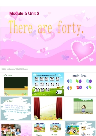 外研版小学英语课件-M5U2 There are forty.ppt