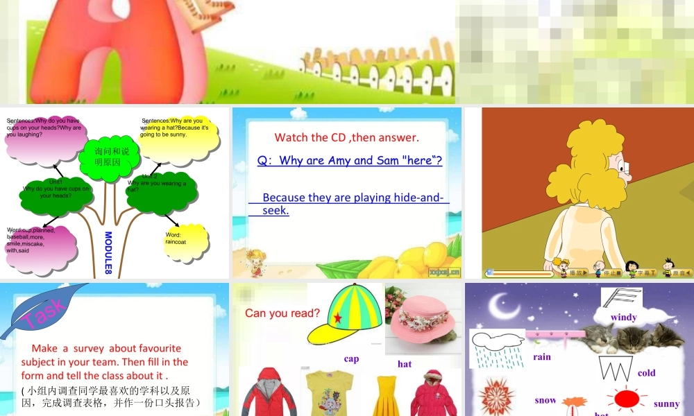 外研版小学英语课件-M8U2Why are you wearing a hat 课件.ppt.ppt