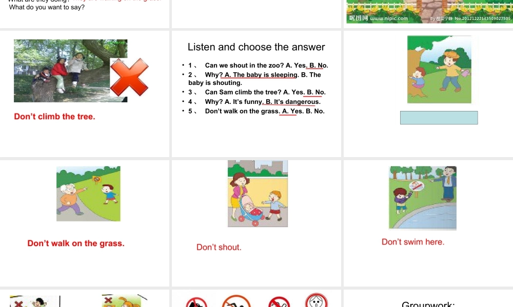 外研版小学英语课件-M10U2 Don't shout  please..课件.ppt