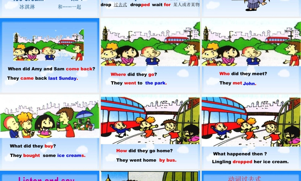 外研版小学英语课件-Module 1 Unit 1 Did you come back yesterday 课件.ppt