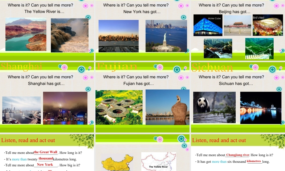 外研版小学英语课件-Module 1 Unit 1 It's more than twenty thousand kilometres long. 课件.ppt