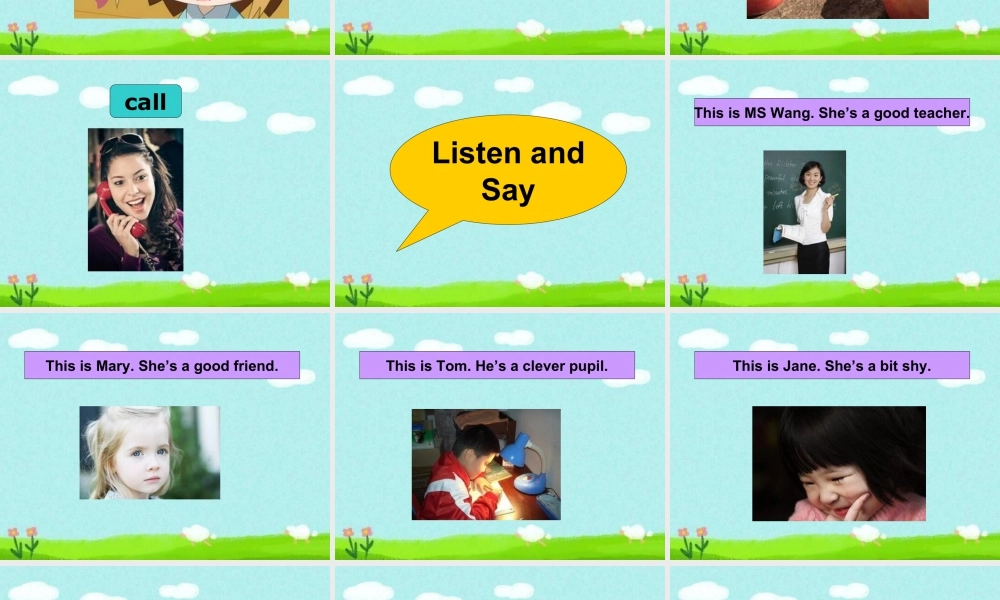 外研版小学英语课件-Module 1 Unit 1 She's a nice teacher 课件2.ppt