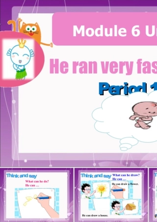 外研版小学英语课件-Module 1 Unit 2 He ran very fast.ppt