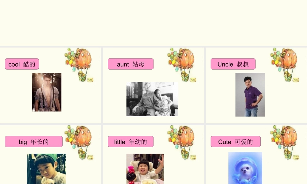 外研版小学英语课件-Module 1 Unit 2 He's cool 课件1.ppt