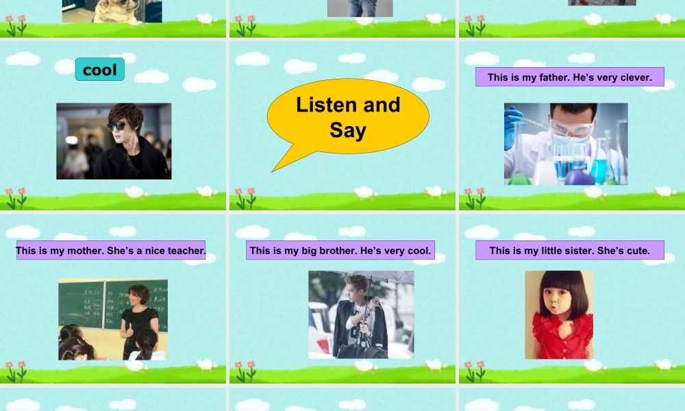 外研版小学英语课件-Module 1 Unit 2 He's cool 课件2.ppt