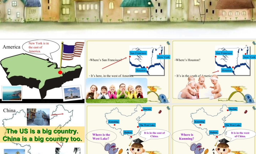 外研版小学英语课件-Module 1 Unit 2 It's in the west.ppt