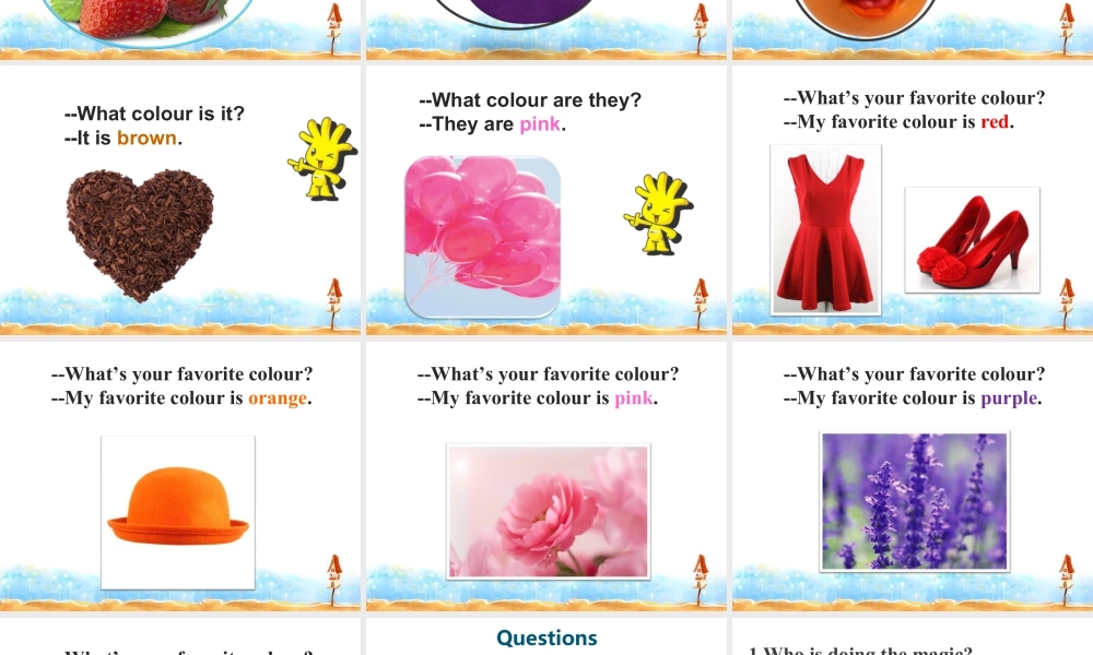 外研版小学英语课件-Module 1 Unit 2 My favourite colour is yellow 课件3.ppt