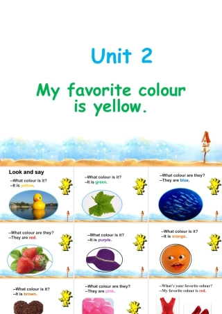 外研版小学英语课件-Module 1 Unit 2 My favourite colour is yellow 课件3.ppt