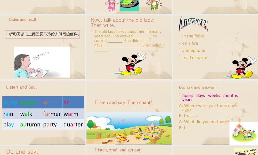 外研版小学英语课件-Module 1 Unit 2 She didn't have a television 课件2.ppt