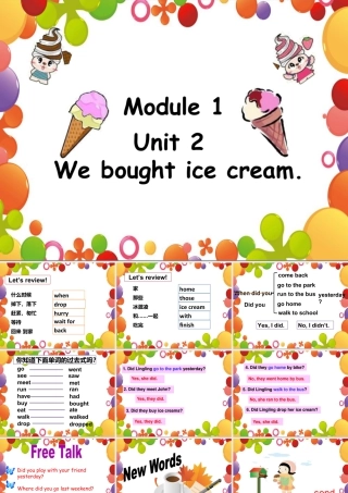 外研版小学英语课件-Module 1 Unit 2 We bought ice crea.ppt