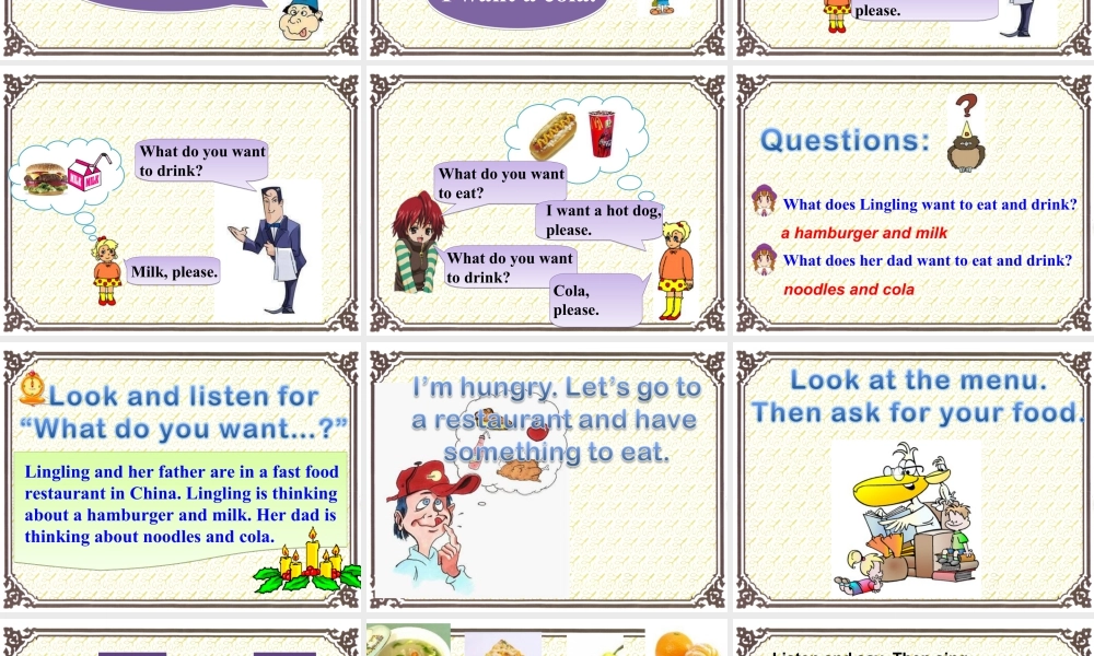 外研版小学英语课件-Module 1 Unit 2 What do you want to eat 课件2.ppt