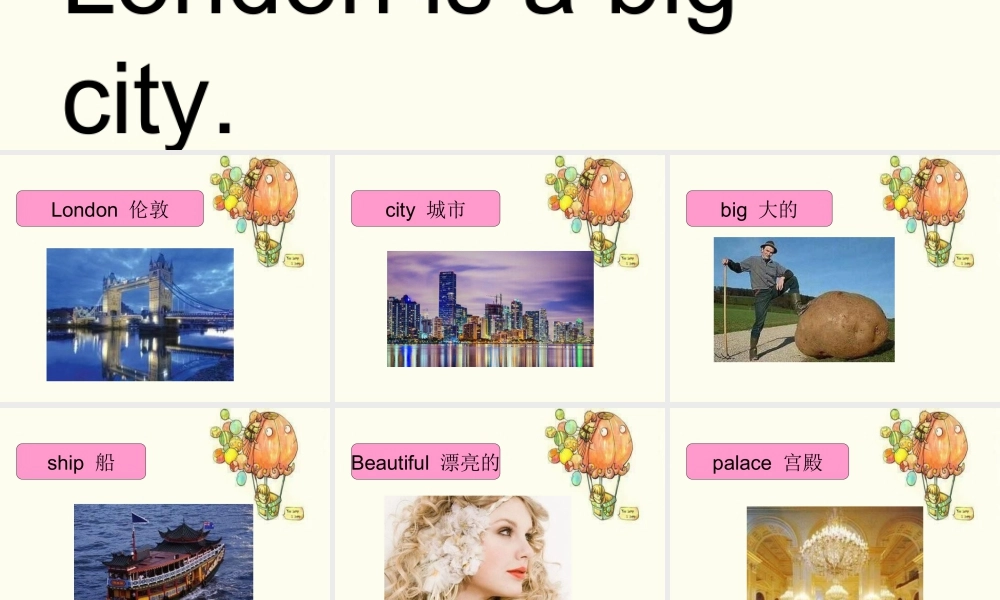 外研版小学英语课件-Module 2 Unit 1 London is a big city 课件1.ppt