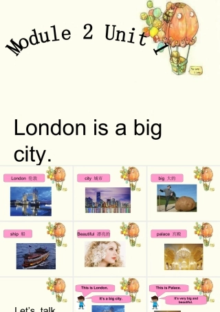 外研版小学英语课件-Module 2 Unit 1 London is a big city 课件1.ppt