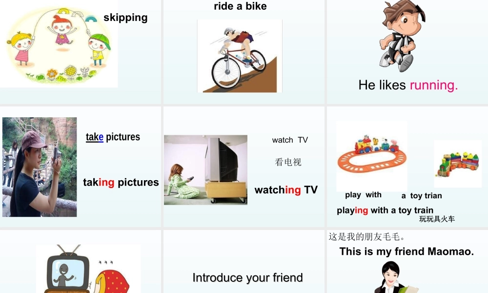 外研版小学英语课件-Module 2 Unit 1 she is reading a book 课件.ppt