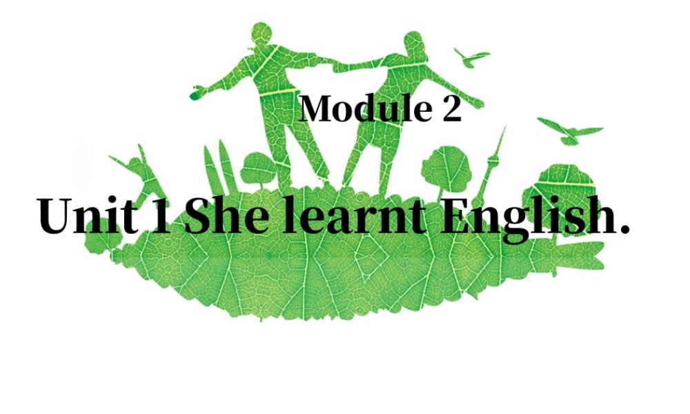 外研版小学英语课件-Module 2 Unit 1 She learnt English 课件1.ppt
