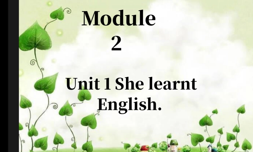 外研版小学英语课件-Module 2 Unit 1 She learnt English 课件2.ppt