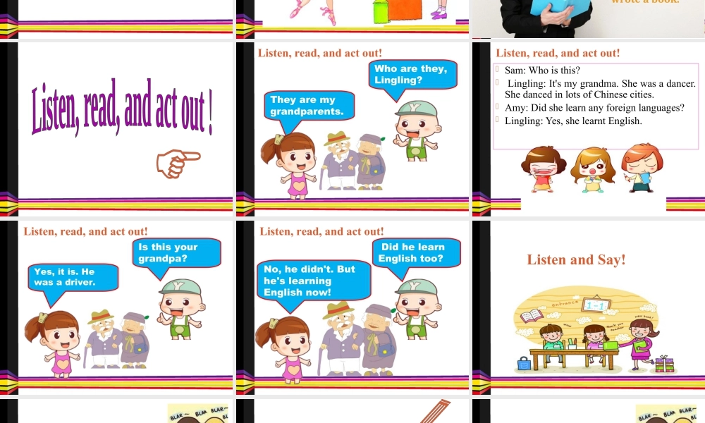 外研版小学英语课件-Module 2 Unit 1 She learnt English 课件2.ppt