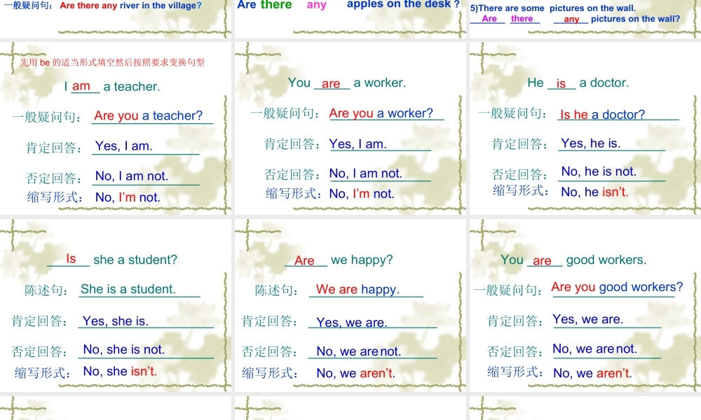 外研版小学英语课件-Module 2 Unit 1 She learnt English--一般疑问句知识点.ppt