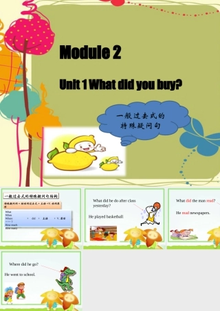 外研版小学英语课件-Module 2 Unit 1 What did you buy.ppt