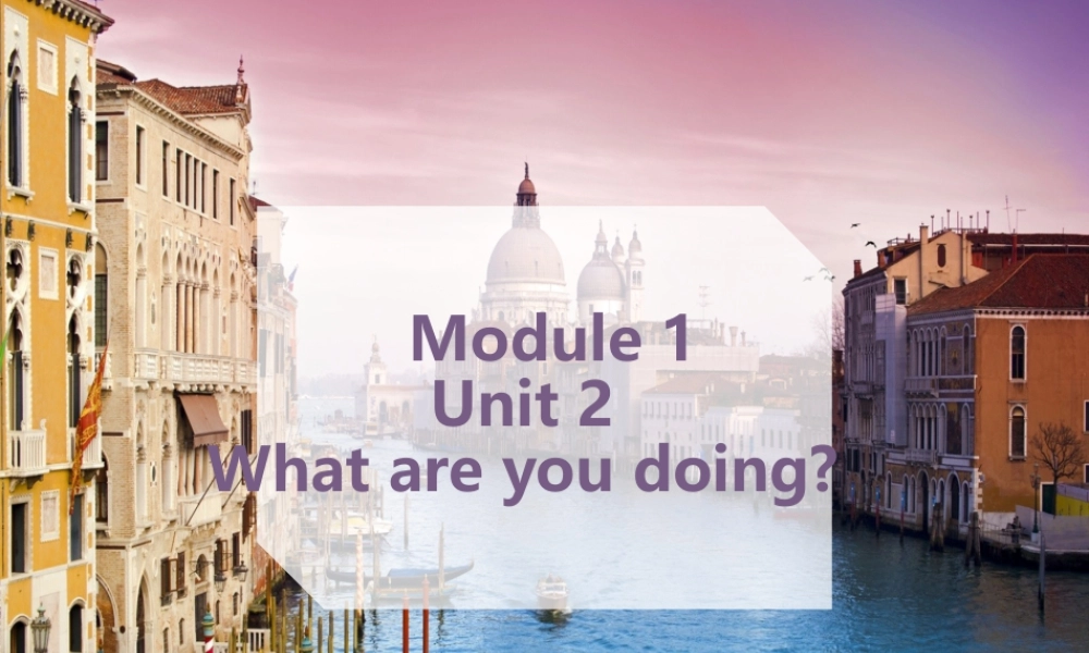 外研版小学英语课件-Module 2 Unit 2 What are you doing 课件.ppt