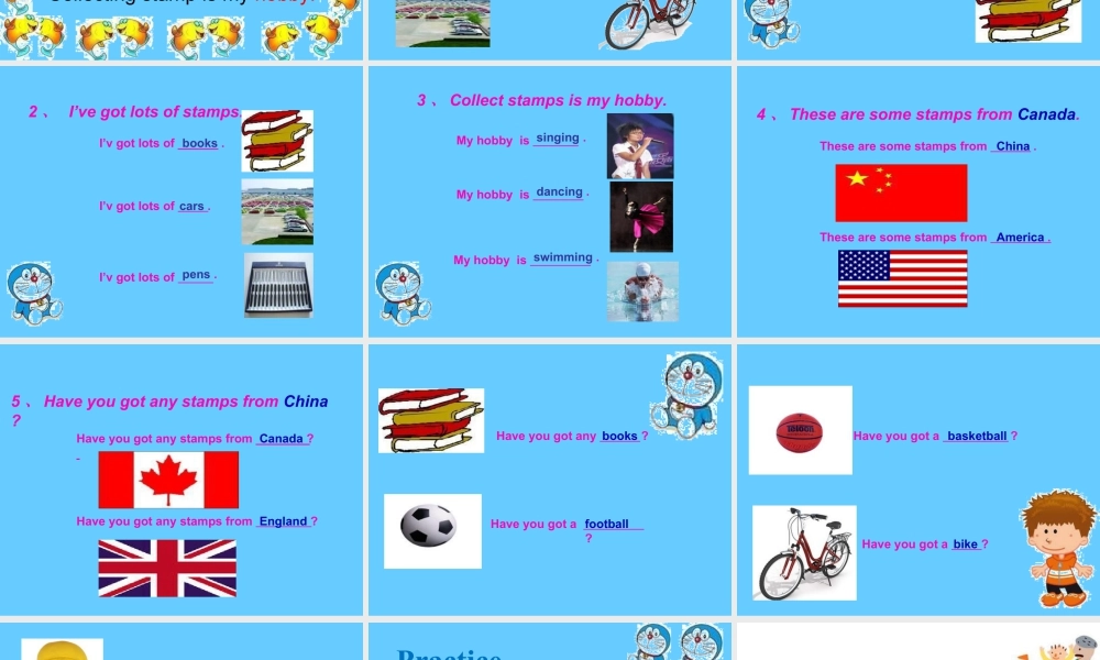 外研版小学英语课件-Module 3 Unit 1 Collecting stamps is my hobb.ppt