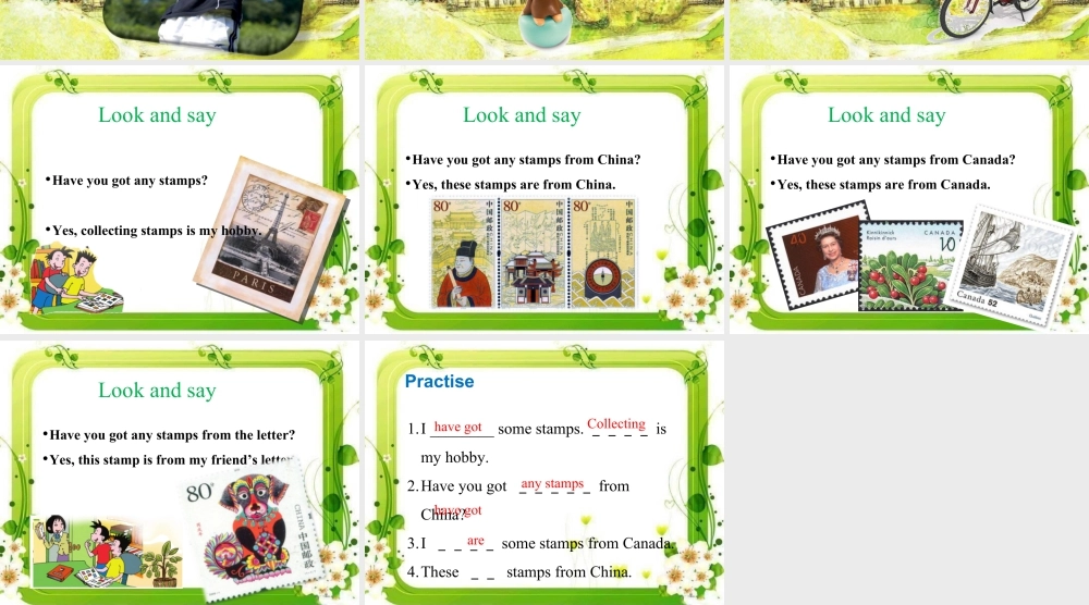 外研版小学英语课件-Module 3 Unit 1 Collecting stamps is my hobby.ppt