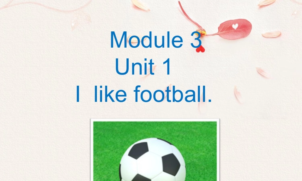 外研版小学英语课件-Module 3 Unit 1 I like football 课件3.ppt