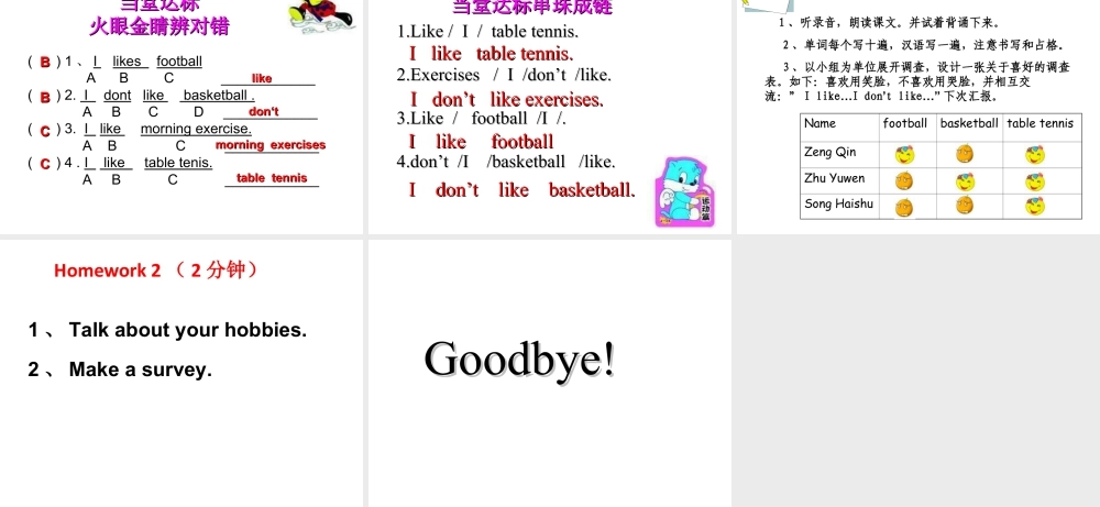 外研版小学英语课件-Module 3 Unit 1 I like football课件2.ppt