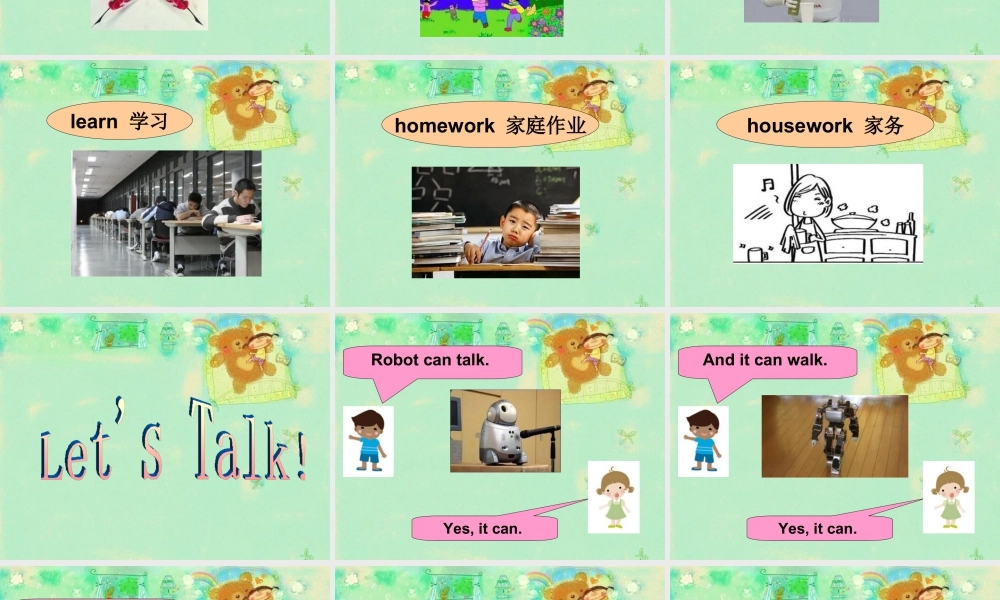 外研版小学英语课件-Module 3 Unit 1 Robots will do everything 课件.ppt