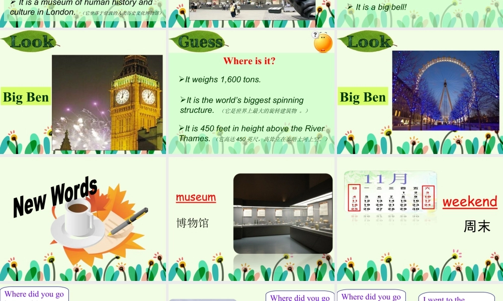 外研版小学英语课件-Module 3 Unit 1 Where did you go 课件.ppt