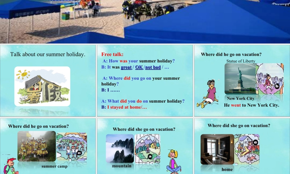 外研版小学英语课件-Module 3 Unit 1 Where did you go.ppt