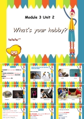 外研版小学英语课件-Module 3 Unit 2 What's your hobb.ppt