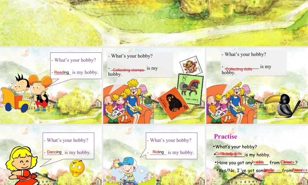 外研版小学英语课件-Module 3 Unit 2 What's your hobby.ppt