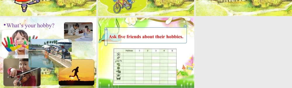 外研版小学英语课件-Module 3 Unit 2 What's your hobby.ppt