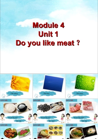 外研版小学英语课件-Module 4 Unit 1 Do you like meat 课件3.ppt