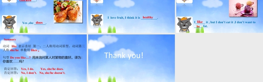 外研版小学英语课件-Module 4 Unit 1 Do you like meat--Do you like 句型.ppt
