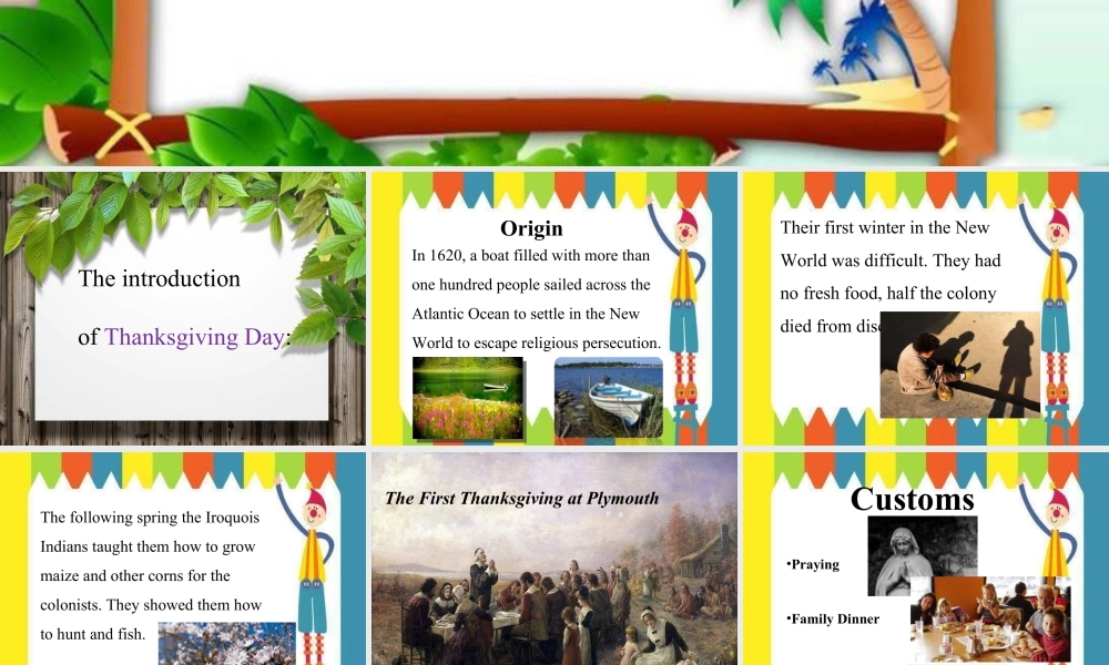 外研版小学英语课件-Module 4 Unit 1 Thanksgiving is my favourite festival.ppt