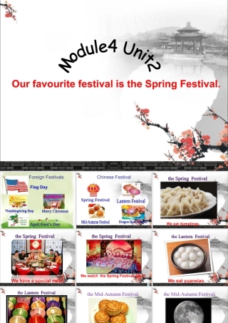 外研版小学英语课件-Module 4 Unit 2 Our favourite festival is the Spring Festiva.ppt