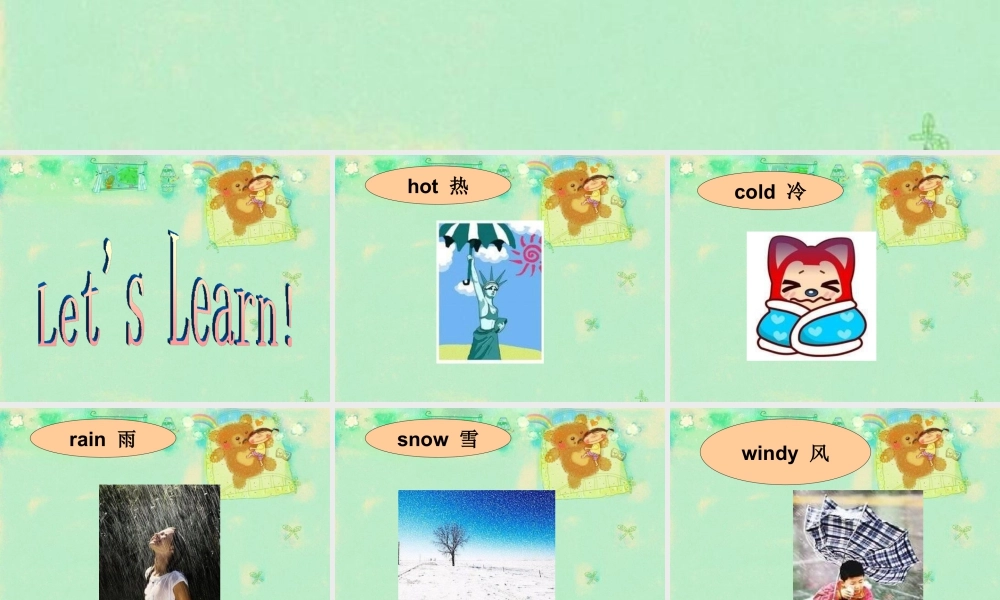 外研版小学英语课件-Module 4 Unit 2 Will it be hot in Haikou 课件.ppt