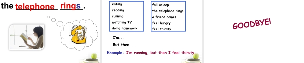 外研版小学英语课件-Module 5 Unit 1 He is playing the suona, but the talephone rings.句型操练.ppt