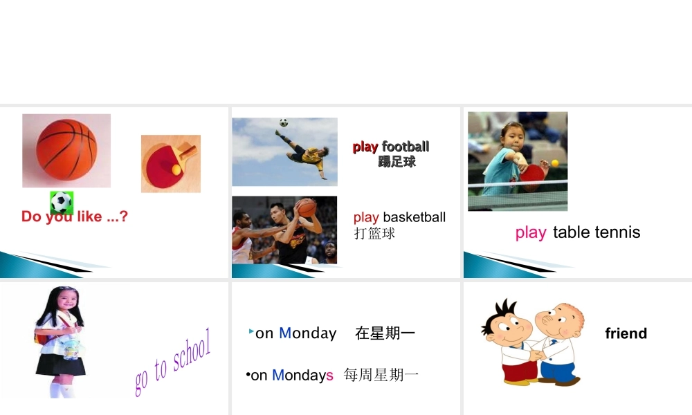 外研版小学英语课件-Module 5 Unit 1 She goes to school on Mondays课件2.ppt