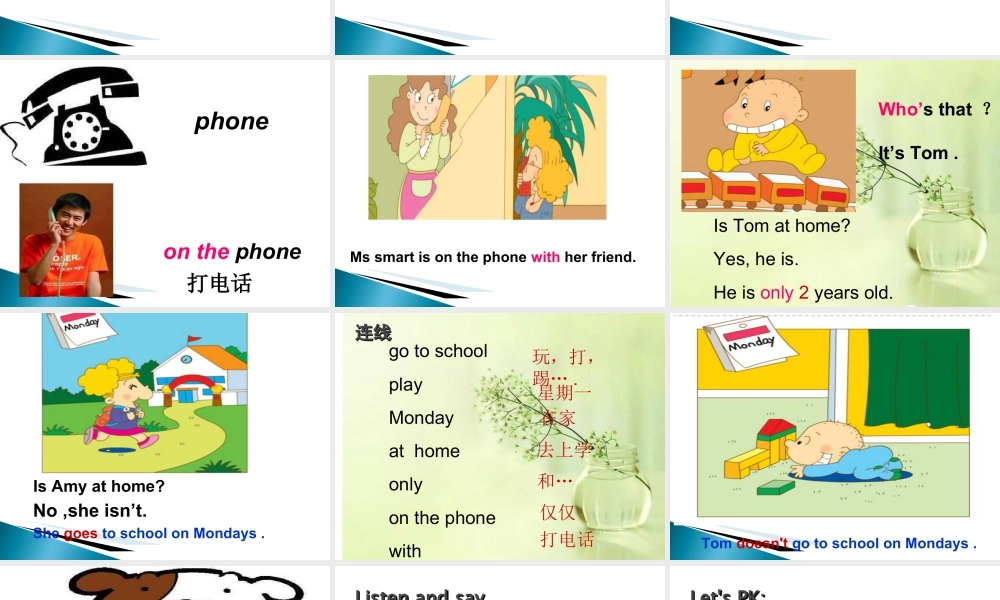 外研版小学英语课件-Module 5 Unit 1 She goes to school on Mondays课件2.ppt