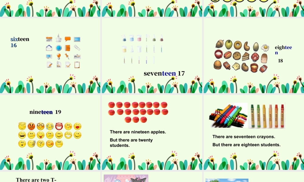 外研版小学英语课件-Module 5 Unit 1 There are only nineteen crayons. 课件.ppt