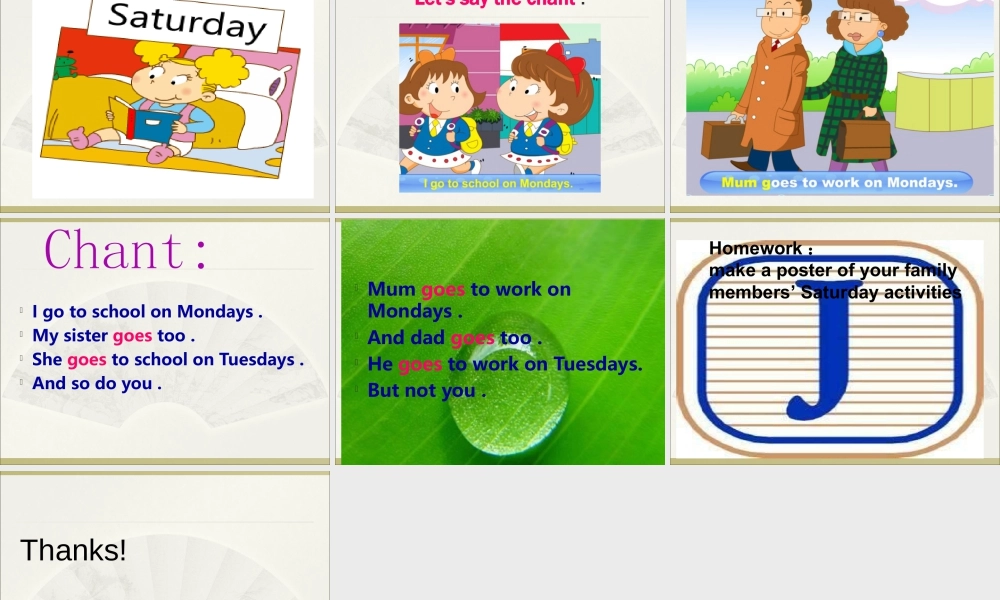 外研版小学英语课件-Module 5 Unit 2 Does your mum go to work on Saturdays课件1.ppt